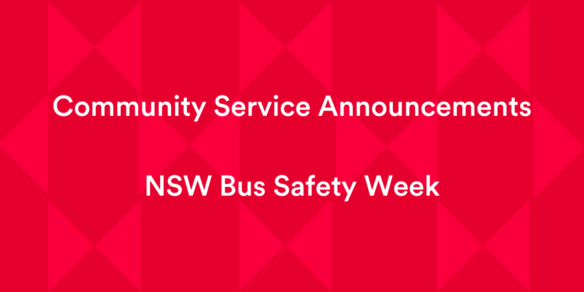 NSW Bus Safety Week CSA